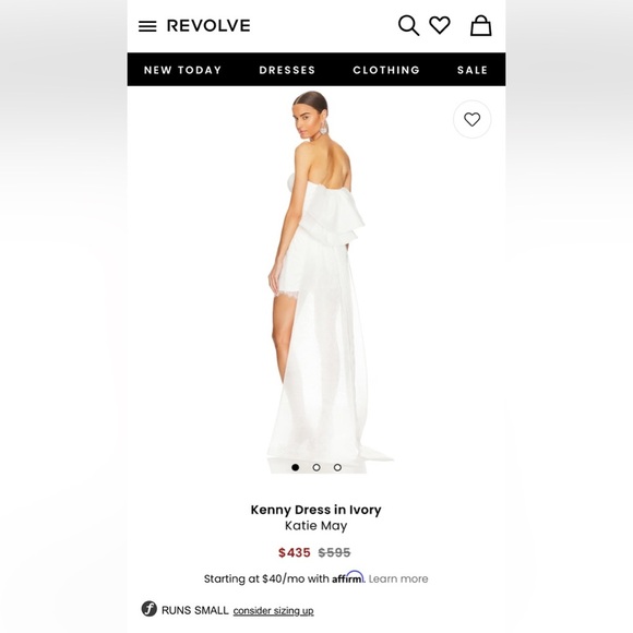 NWT Katie May Eden Rock High-Low Dress Gown Ivory Sz XL Wedding Bow Bride $595 - Picture 4 of 12